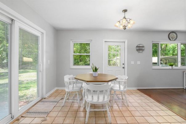 Dining room, Interior, Wood Texture Flooring