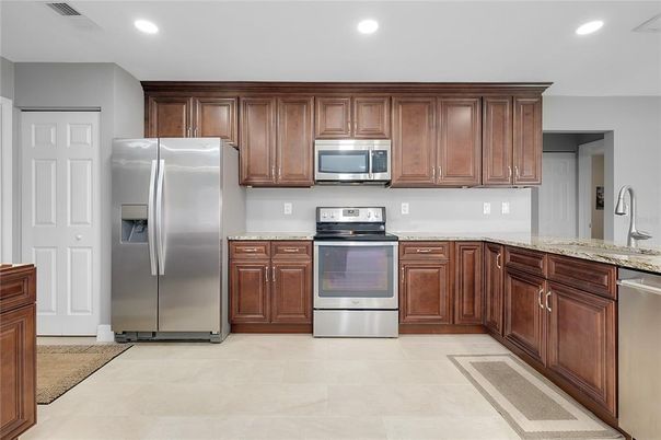 Interior, Kitchen, Recessed Lighting, Stainless Steel Appliances