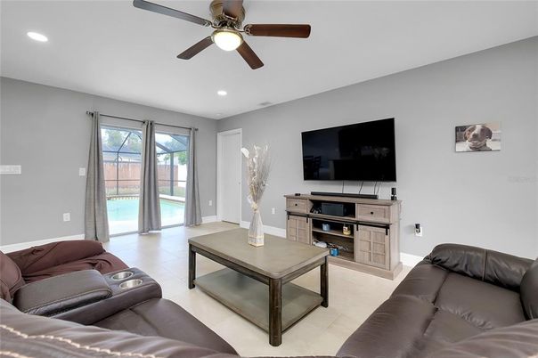 Interior, Living room, Recessed Lighting