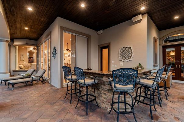 Dining room, Interior, Recessed Lighting, Wooden Ceilings