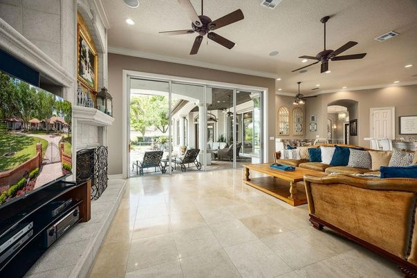 Fireplace, Interior, Living room, Recessed Lighting