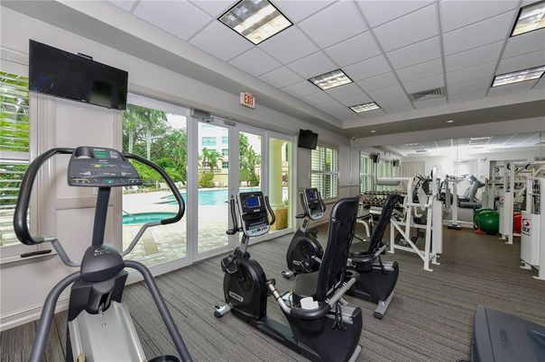Fitness Equipment, Gym, Interior, Recessed Lighting