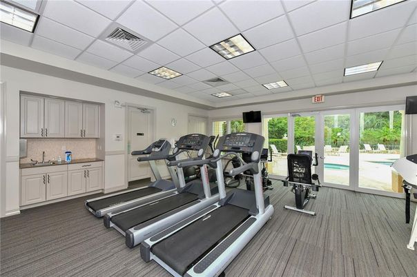 Fitness Equipment, Gym, Interior, Recessed Lighting