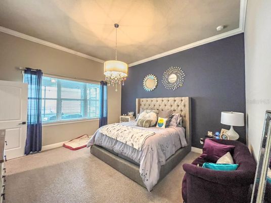 Bedroom, Chandelier, Interior