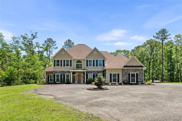 Backyard, Exterior, Facade, Brick Traditional