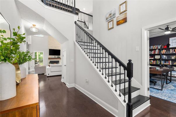 Dining room, Fireplace, Interior, Wood Texture Flooring