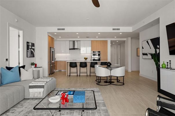 Interior, Kitchen, Living room, Recessed Lighting, Stainless Steel Appliances