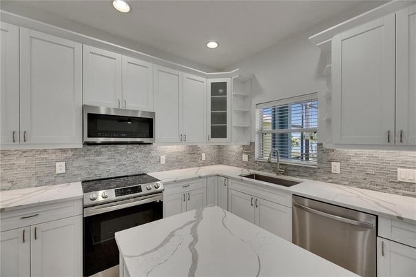 Interior, Kitchen, Recessed Lighting, Stainless Steel Appliances