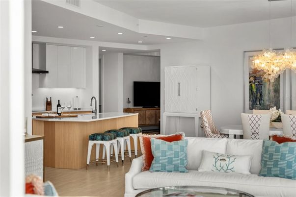 Dining room, Interior, Kitchen, Living room, Pendant Lights, Recessed Lighting, Wood Texture Flooring