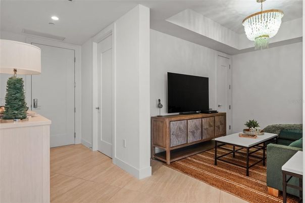 Chandelier, Interior, Living room, Recessed Lighting