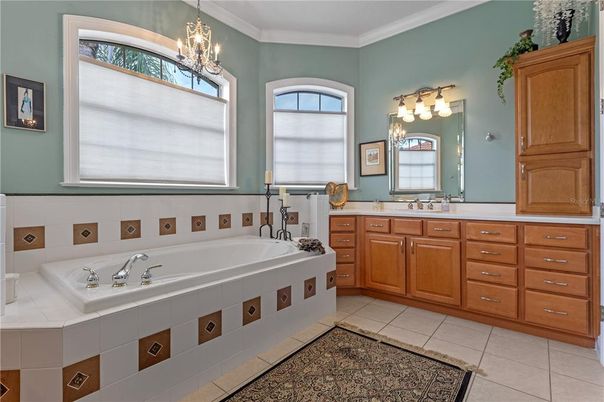 Bathroom, Chandelier, Dual Sink Vanities, Interior