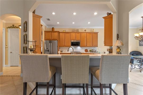 Dining room, Interior, Kitchen, Recessed Lighting, Stainless Steel Appliances