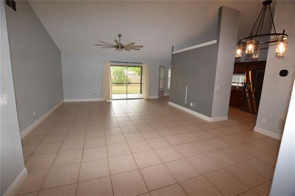 Empty room, Interior, Kitchen, Pendant Lights