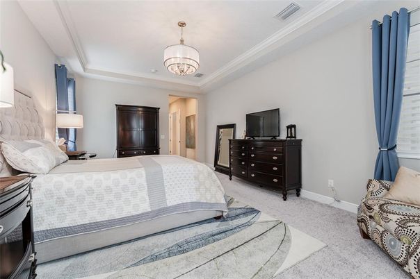 Bedroom, Chandelier, Interior
