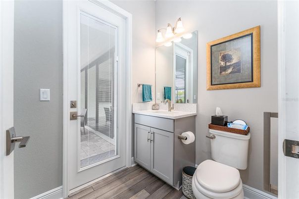 Bathroom, Interior, Wood Texture Flooring