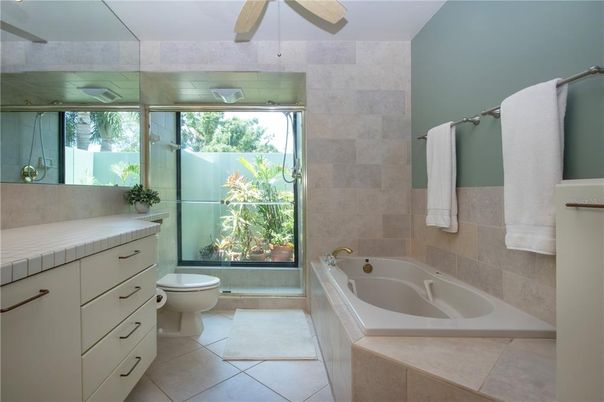 Bathroom, Glass Shower, Interior, Tile Countertops