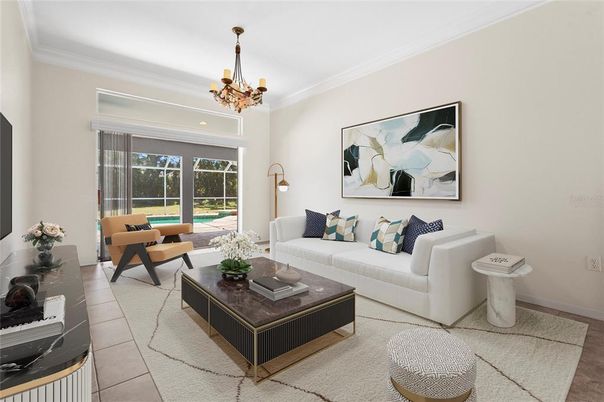 Chandelier, Interior, Living room, Recessed Lighting