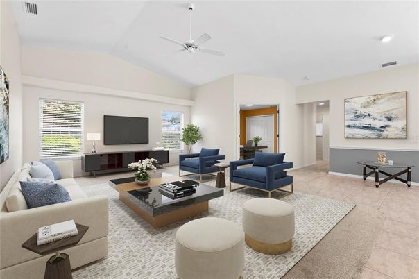 Interior, Living room, Recessed Lighting