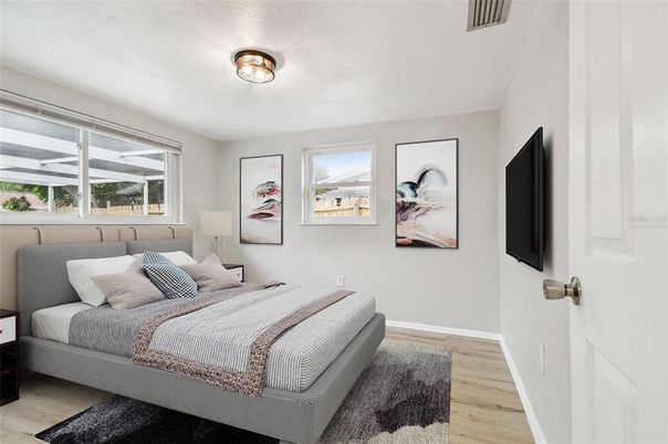 Bedroom, Interior, Wood Texture Flooring