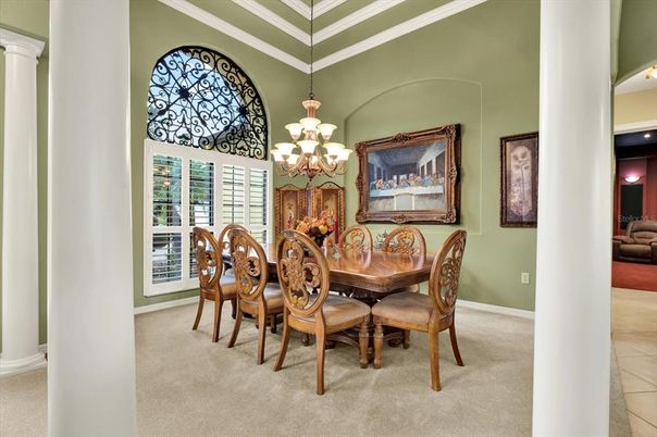 Chandelier, Dining room, Interior
