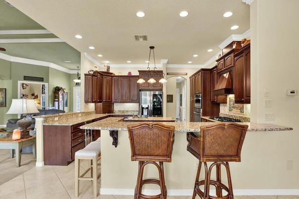 Interior, Kitchen, Pendant Lights, Recessed Lighting, Stainless Steel Appliances