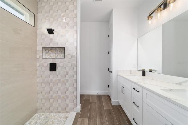 Bathroom, Interior, Wood Texture Flooring