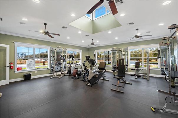 Fitness Equipment, Gym, Interior, Recessed Lighting