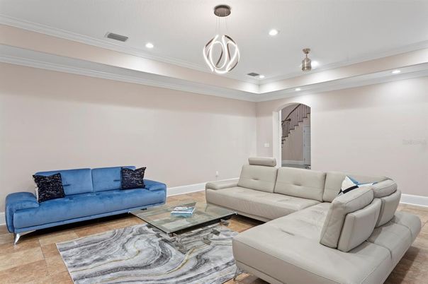 Interior, Living room, Pendant Lights, Recessed Lighting