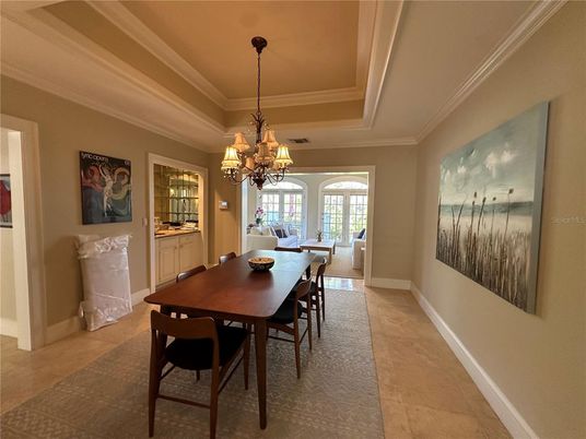 Chandelier, Dining room, Interior