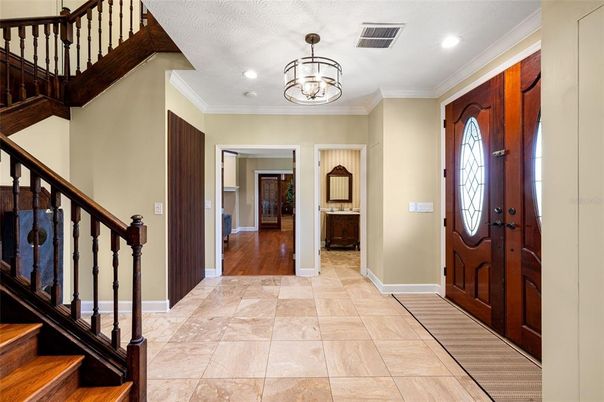 Chandelier, Interior, Recessed Lighting, Wood Texture Flooring