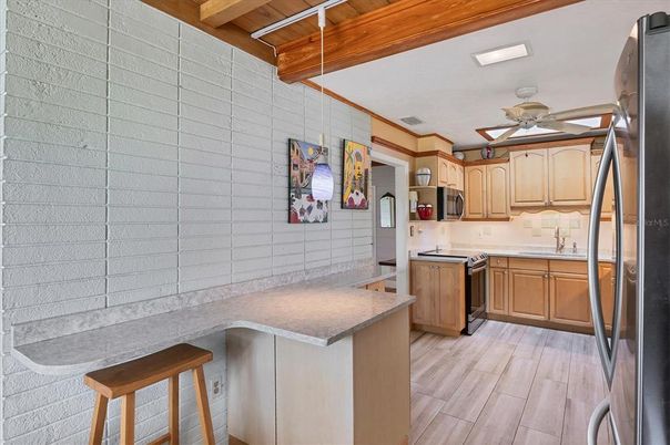 Interior, Kitchen, Wooden Beams, Wooden Ceilings, Wood Texture Flooring