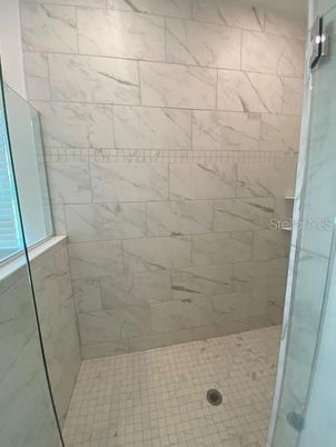 Bathroom, Glass Shower, Interior, Marble Walls