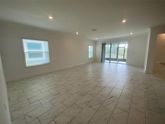 Empty room, Interior, Marble, Recessed Lighting