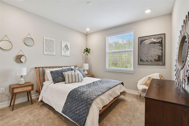 Bedroom, Interior, Recessed Lighting