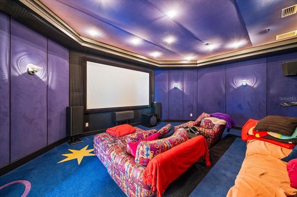 Interior, Projection Screen, Recessed Lighting, Theatre Room