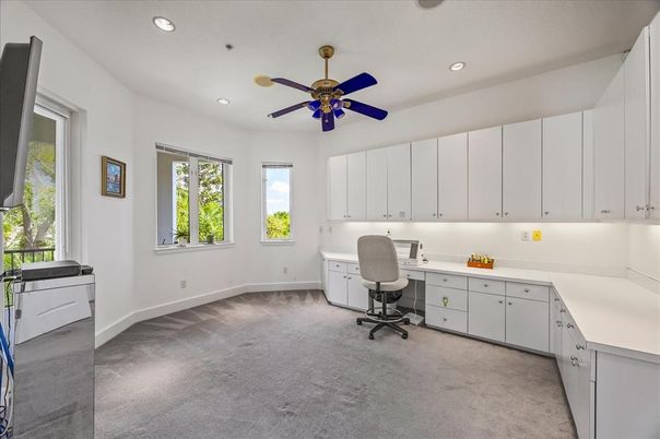 Home Office, Interior, Recessed Lighting