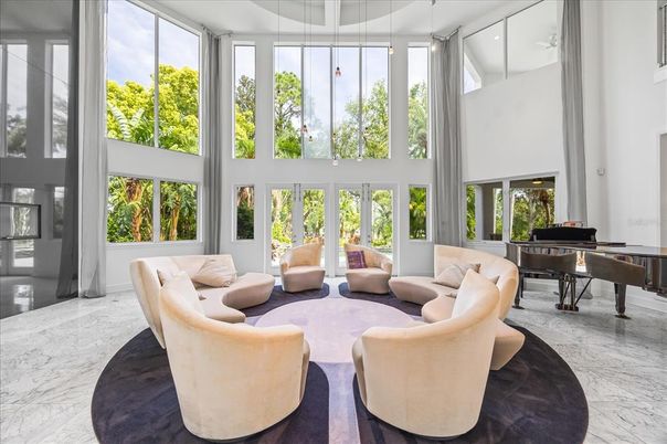 Interior, Living room, Marble, Pendant Lights, Piano