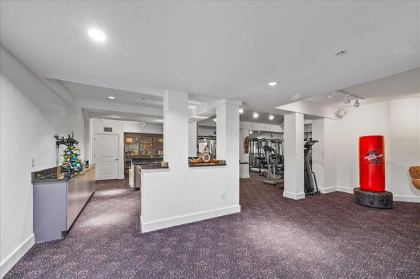 Fitness Equipment, Interior, Recessed Lighting