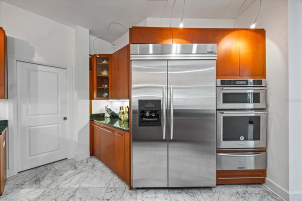 Interior, Kitchen, Marble, Stainless Steel Appliances