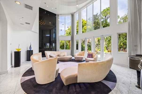 Interior, Living room, Marble, Pendant Lights, Recessed Lighting