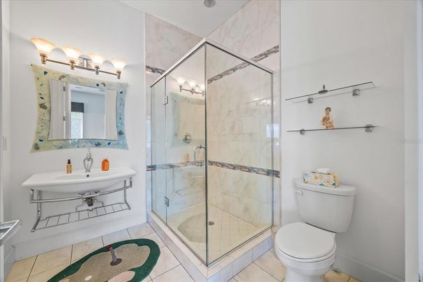 Bathroom, Glass Shower, Interior, Marble Walls