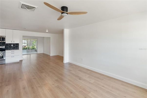 Empty room, Interior, Kitchen, Wood Texture Flooring