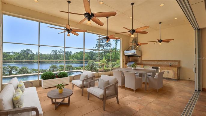 Dining room, Interior, Recessed Lighting, Water