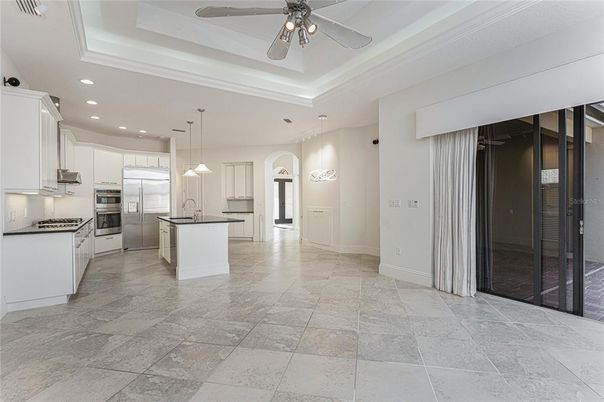 Interior, Kitchen, Pendant Lights, Recessed Lighting, Stainless Steel Appliances