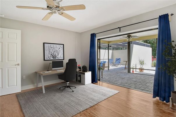 Home Office, Interior, Wood Texture Flooring