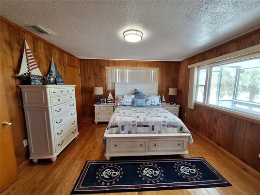 Bedroom, Interior, Wood Texture Flooring, Wooden Walls