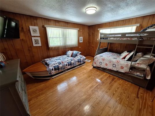 Bedroom, Interior, Wood Texture Flooring, Wooden Walls