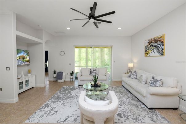 Interior, Living room, Recessed Lighting