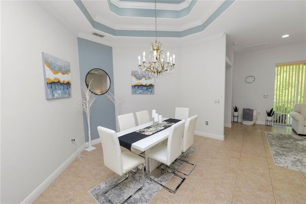 Chandelier, Dining room, Interior, Recessed Lighting