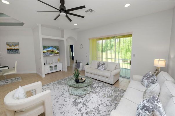 Interior, Living room, Recessed Lighting